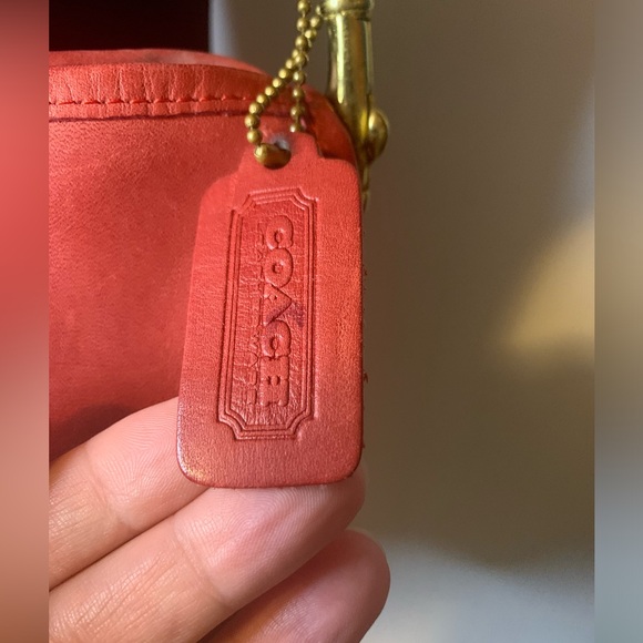 Vintage Coach Red Bonnie Cashin NYC Shoulder Bag Clutch 3418 Brass Double Strap - Picture 4 of 16